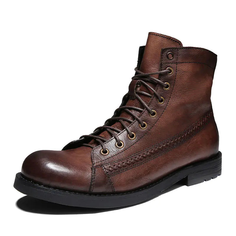 British Style Brush Color Work Boots