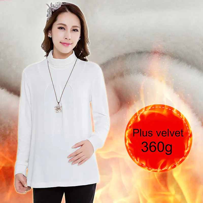 Stylish Maternity High Neck Knit Top for Fall/Winter