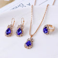 European Style Water Drop Jewelry Set for Brides