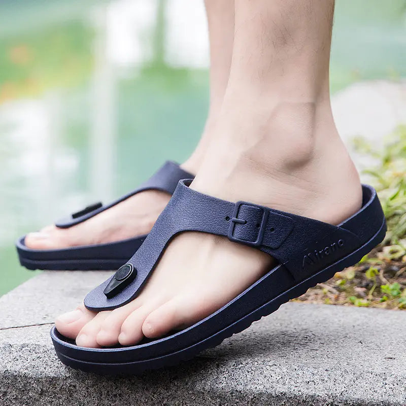 Men's Summer Flip Flops - Casual Non-Slip Beach Shoes