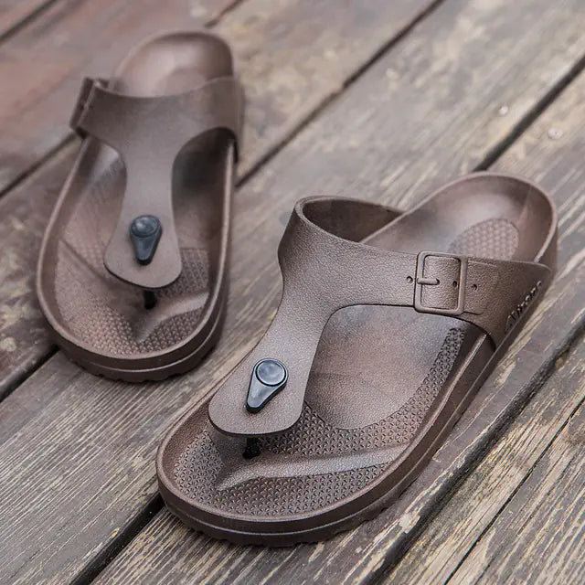 Men's Summer Flip Flops - Casual Non-Slip Beach Shoes