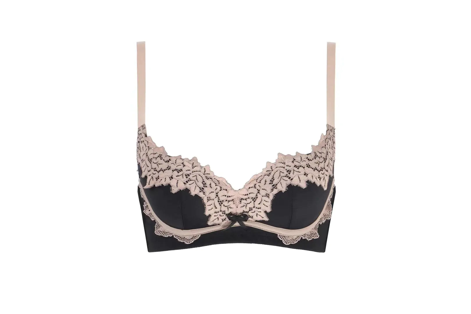 High-End Lace Trim Wireless Bra Set for Women