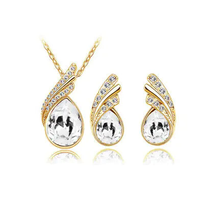 Crystal Earring and Necklace Jewelry Set
