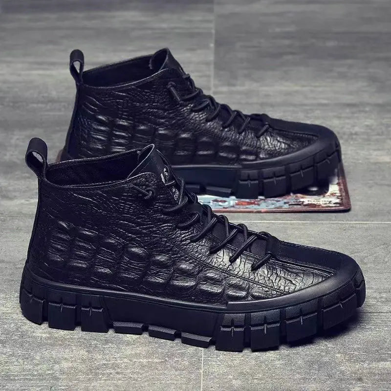 Men's Casual Leather Shoes for Fall and Winter