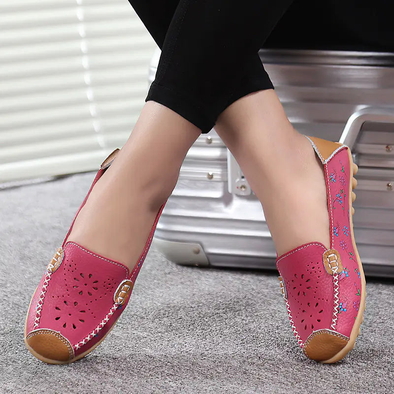 Hollow Dot Shoes for Moms - Flat Style