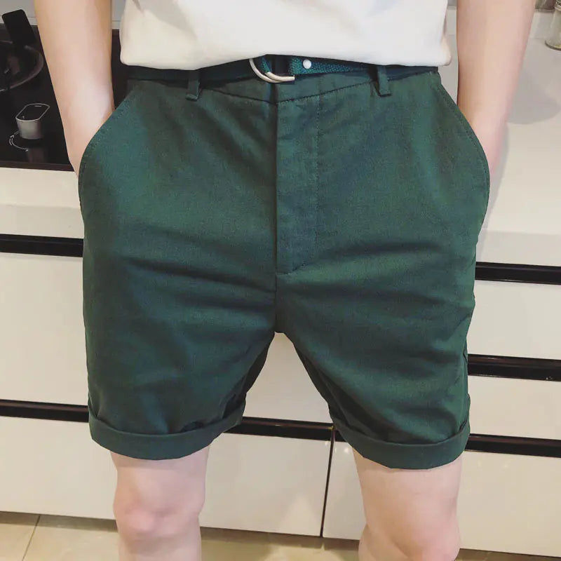 Trendy Men's Fashion Suit Shorts - All-Match Five-Point Pants