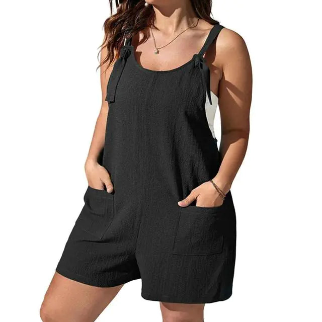 Plus Size Summer Wide Leg Jumpsuit for Travel & Casual