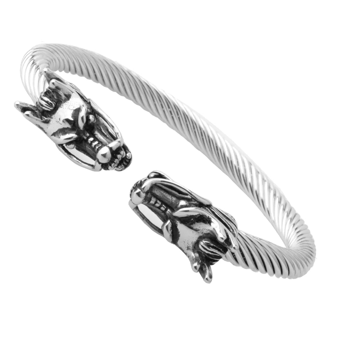 Stainless Steel Wire Rope Open-ended Bracelet