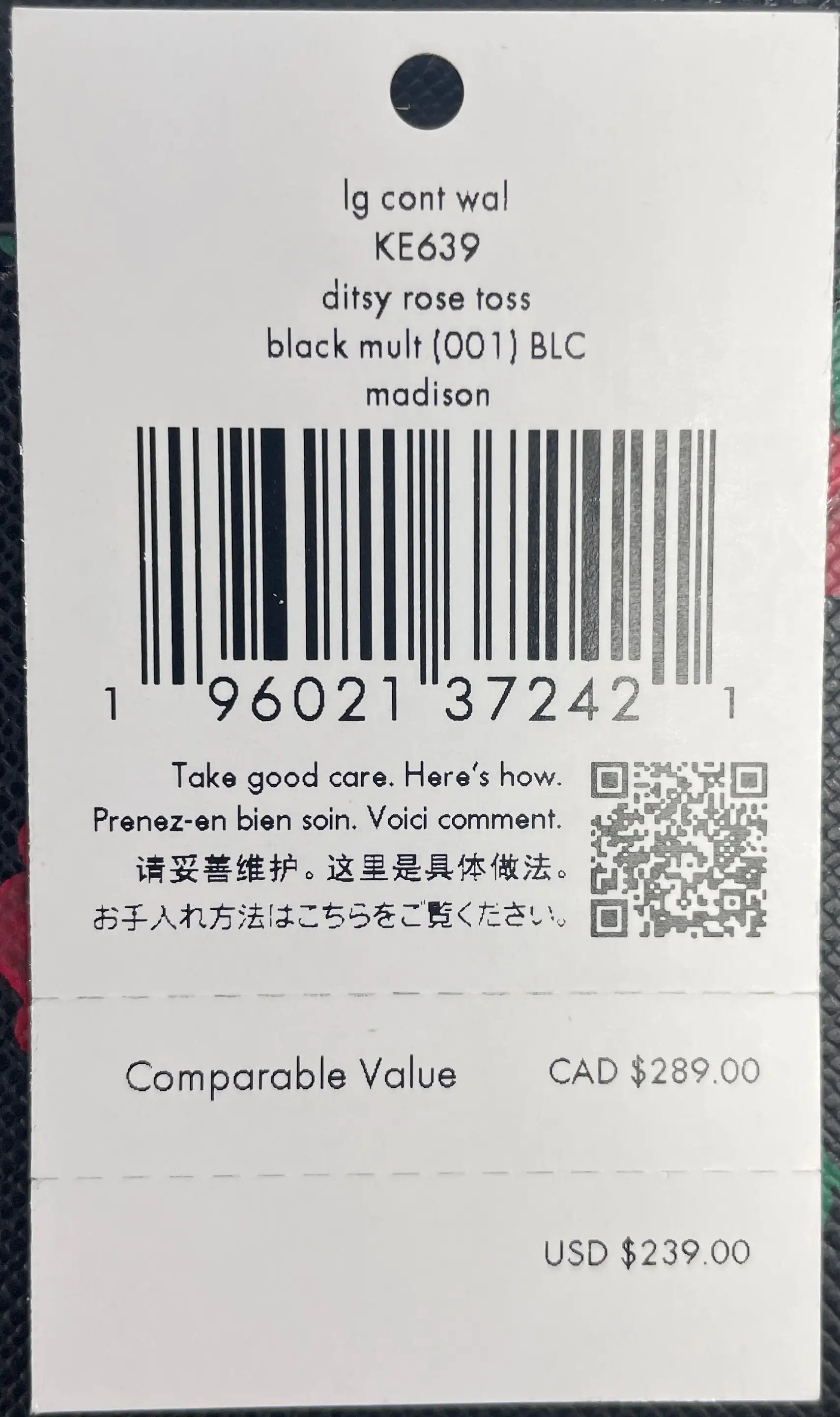 Kate Spade Madison Rose Large Continental Wallet