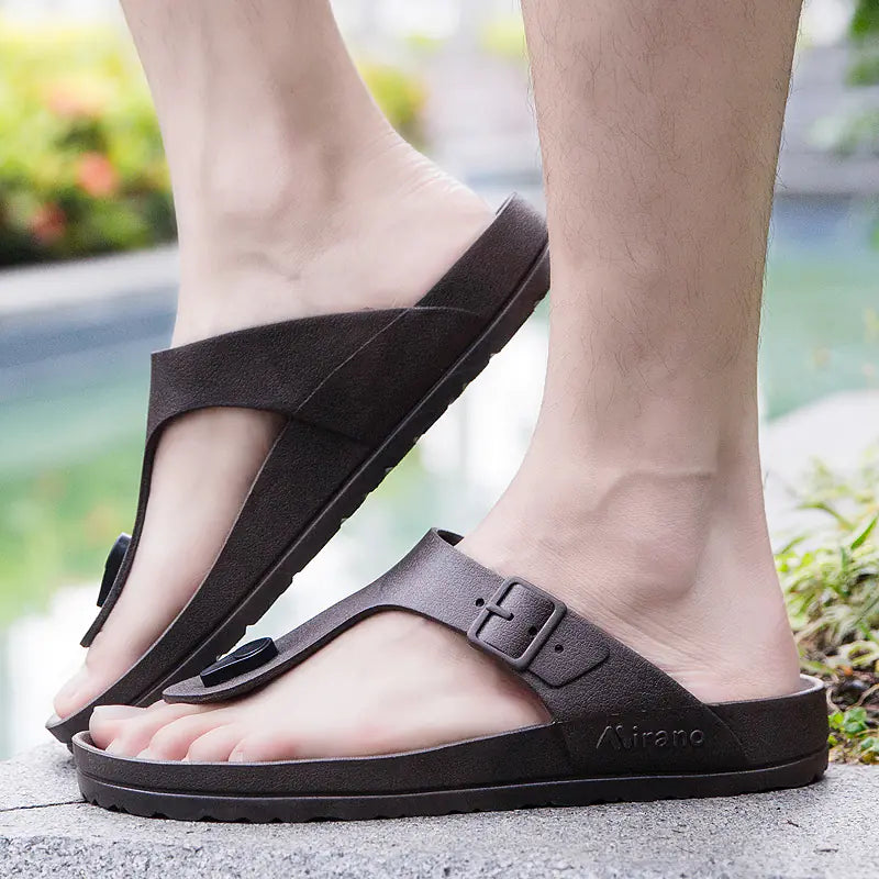 Men's Summer Flip Flops - Casual Non-Slip Beach Shoes