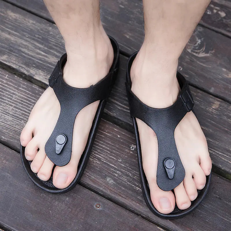 Men's Summer Flip Flops - Casual Non-Slip Beach Shoes