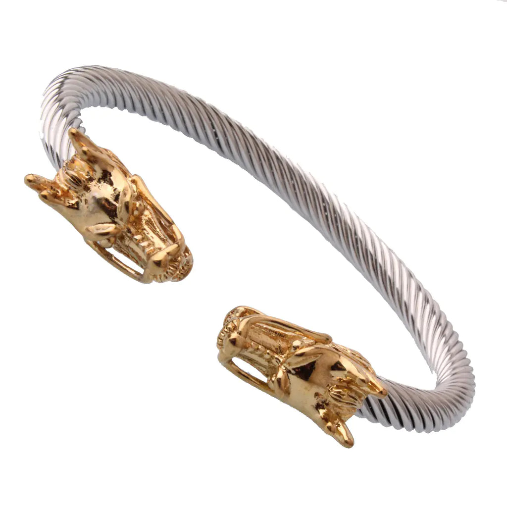 Stainless Steel Wire Rope Open-ended Bracelet