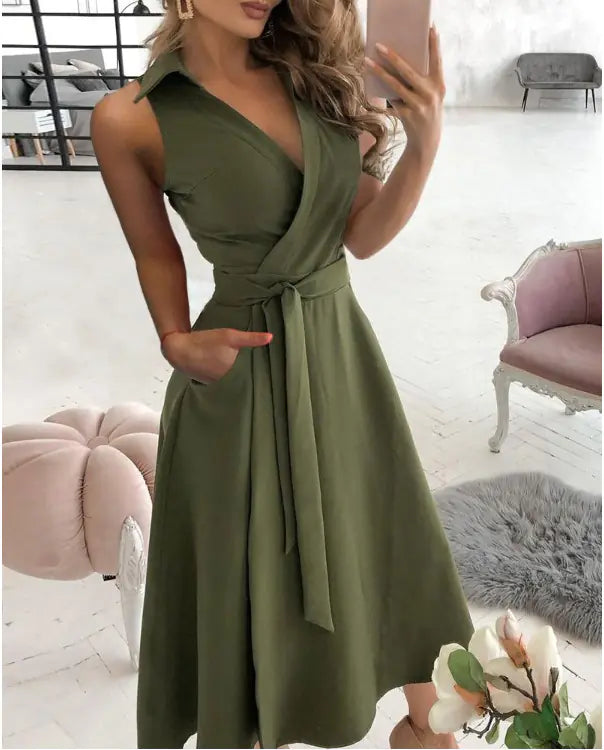 2021 Fashion Long Sleeve V-Neck Floral Dress for Women
