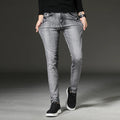 Slim Fit Men's Stretch Denim Jeans in Black and Grey