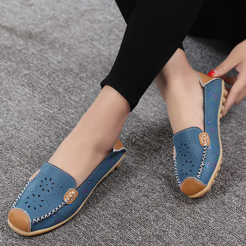 Hollow Dot Shoes for Moms - Flat Style